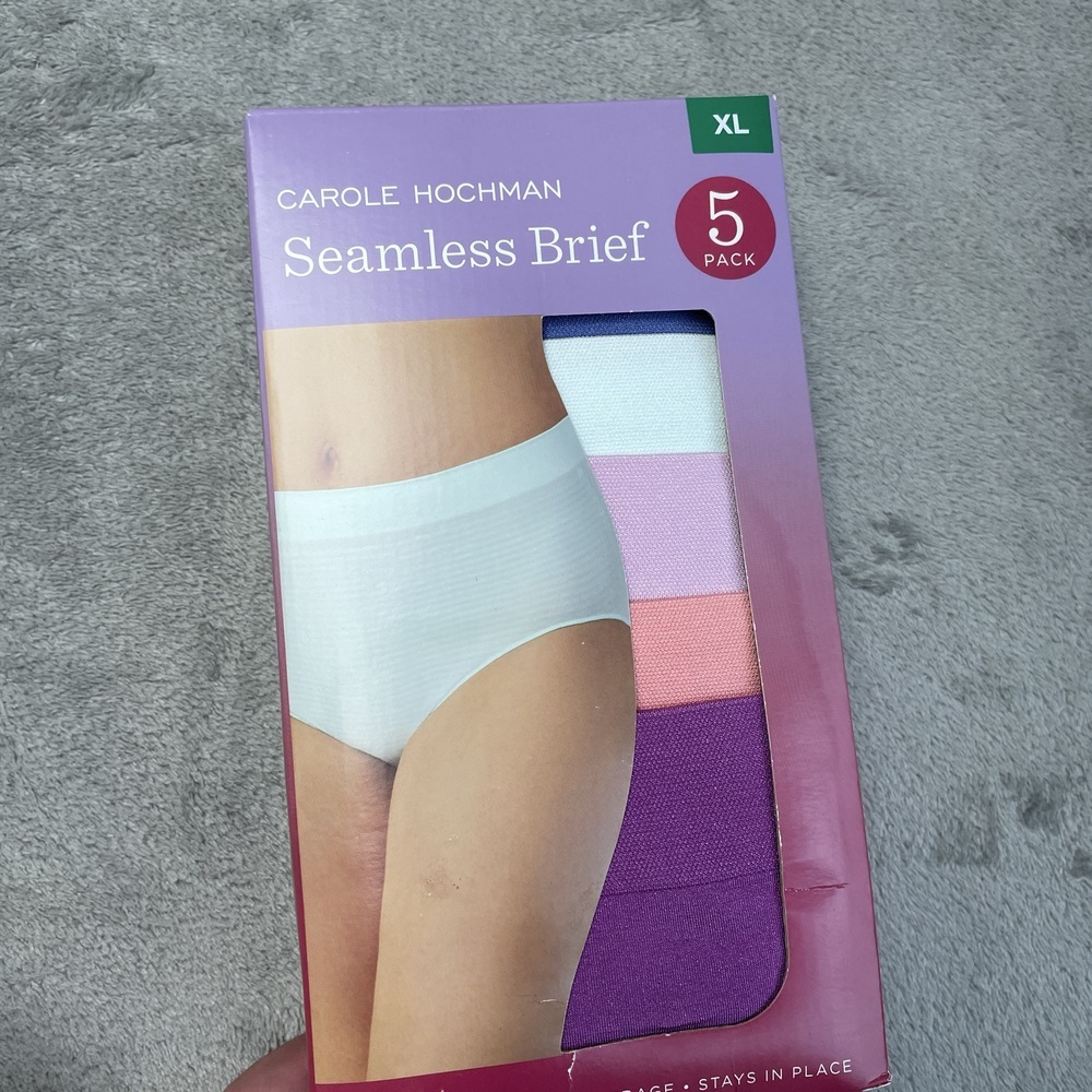 Carole Hochman Women's XL Seamless Brief Multicolor e0404